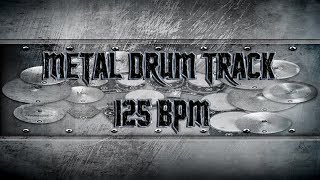 Metal Drum Track 125 BPM  Remix HQHD [upl. by Alena]