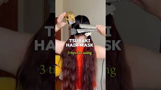 Tsubaki hair mask 3 tips for using tsubaki hairtok hair hairmask hairmaskforfrizzyhair [upl. by Ecneret577]