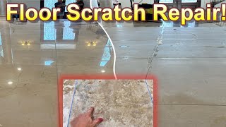 HOWTO Remove Scratches And Etching From Travertine Limestone And Marble Floors Back to new [upl. by Wheaton877]