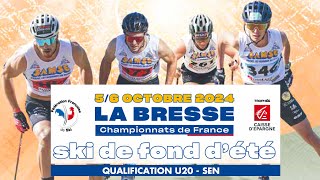 CHAMPIONNATS DE FRANCE SKI DE FOND DÉTÉ  QUALIFICATIONS U20  SEN [upl. by Suraved672]