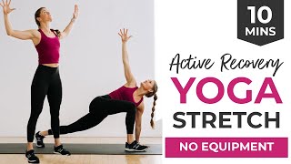 10Minute Yoga Active Recovery Yoga for Rest  Recovery Days [upl. by Enylekcaj472]