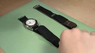 How to Change a Sport Velcro and Nylon Watch Band [upl. by Siravaj761]