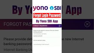 Yono SBI Login Password Forgot Kaise Kare shortsfeed youtubeshorts yonosbiloginproblem [upl. by Culberson]