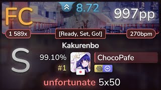 87⭐ ChocoPafe  AliA  Kakurenbo Ready Set Go HDDT 9910 FC 1  997pp  osu [upl. by Ruperta]