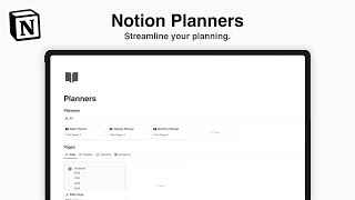 Notion Planners Streamline Your Planning and Daily Routine [upl. by Morie396]