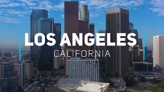 Los Angeles 2024 California  downtown area by drone [upl. by Anyaj]