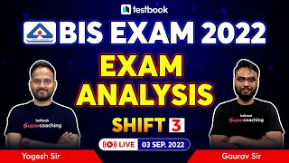 BIS Exam Analysis 2022  3 September 2022 Shift 3  BIS Exam asked Questions  Paper Review [upl. by Shermy]