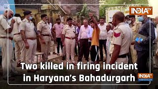 Two killed in firing incident in Haryanas Bahadurgarh [upl. by Heyer70]