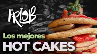 Como hacer Hot Cakes 🥞ESPONJOSOS con harina preparada  receta de MALTEADA de 🍓fresa  B Roll food [upl. by Naerda]