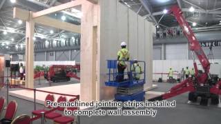 CLT amp Glulam live demo 2015 with Time Lapse [upl. by Llevrac202]