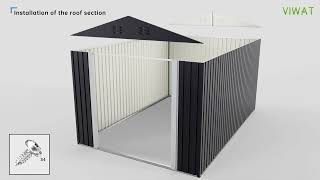 8x12 Metal Storage Shed Installation Video SS1M08122 [upl. by Norward]