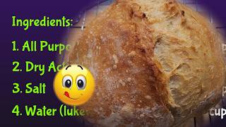 Overnight Artisanal No Knead Bread – EASY Recipe for Beginners – Step By Step [upl. by Nahtnahoj644]