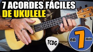 ¡Aprende los 7 acordes de UKULELE más fáciles en solo 7 minutos UKELELE para principiantes [upl. by Atinnor960]