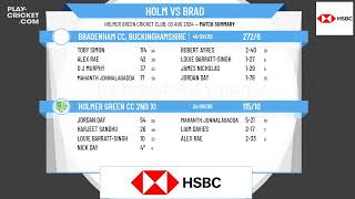 Holmer Green CC 2nd XI v Bradenham CC Buckinghamshire 1st XI [upl. by Trudnak]