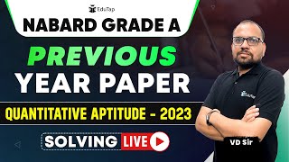 NABARD Grade A Previous Year Paper  NABARD PYQ 2023 Quant Analysis NABARD 2024 Preparation EduTap [upl. by Airdnala641]