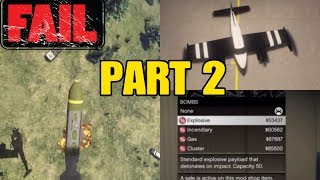 CUBAN 800 MAX UPGRADE BOMBER PLANE  CARPET BOMBING FAIL PART 2 GTA 5 SMUGGLERS RUN DLC [upl. by Pronty]