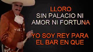 REY SIN PALACIO VICENTE FERNANDEZ KARAOKE [upl. by Dygert]