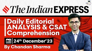 Indian Express Editorial Analysis by Chandan Sharma  24 December 2023  UPSC Current Affairs 2023 [upl. by Laeira785]