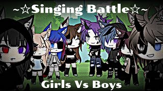 ☆Singing Battle☆  Girls Vs Boys  English text  Part 1  Gacha Life Indonesia 🇲🇨 [upl. by Enaid501]