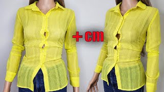 ⭐Amazing sewing trick How to INVISIBLY and BEAUTIFULLY ENLARGE a tight blouse [upl. by Iturk77]