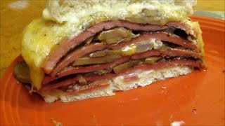 Fried Bologna Sandwich  Redneck Steak and Cheese Sandwich [upl. by Lucille90]