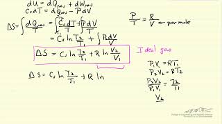 How To Calculate Entropy Changes Ideal Gases [upl. by Alesi472]