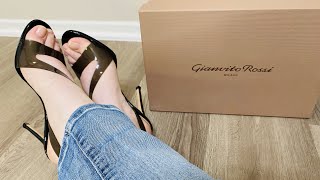 Gianvito Rossi Metropolis PVC Plexi Sandals Unboxing amp Try On [upl. by Inaffit186]