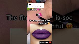 How to create Plum lipstick Shade💄colourmixing lipstickhacks satisfyingvideo ahorts [upl. by Siramed]