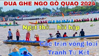 Đua ghe ngo 2024 tại Gò Quao từng đợt đua để vào tranh trận tứ kết  Sôi nổi đến ngạt thở trên sông [upl. by Lednyc]