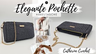 Wie man eine elegante Pochette häkelt  Häkeltasche  Abendtasche [upl. by Oidacra]