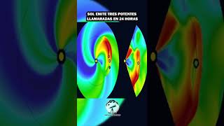 Shorts Tres explosiones solares en un día astronomía nasa ciencia espacio espacioexterior [upl. by Gussman]