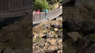 CRAZY Swinging Bridge Jump [upl. by Llywellyn]