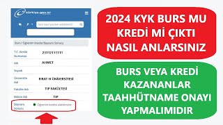 KYK BURS MU ÇIKTI KREDİMİ ÇIKTI NASIL ANLAŞILIR  KYK BURS SONUCU ÖĞRENME [upl. by Burny]