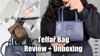 Telfar Bag Unboxing  What Fits Inside  How To Get A Telfar Bag in 2021 [upl. by Akcimehs]