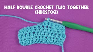 How To Half Double Crochet Two Together hdc2tog [upl. by Ateloj]