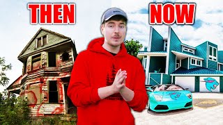 5 YouTubers Houses Then And Now MrBeast Jelly Unspeakable DanTDM [upl. by Nwahsak]