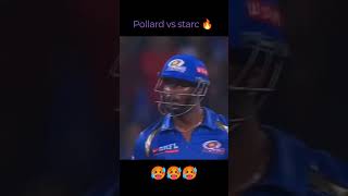 Pollard vs starc fight 🔥 ipl rcbvsmi fighting funny rcb coldwar heat cricket mitchellstarc [upl. by Baiss]