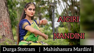 Aigiri Nandini  Durga Stotram  Maa Durga  Mahishasura Mardini  Bharatnatyam l Satyapunu Academy [upl. by Cerallua]