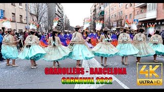 CARNAVALES COMUNIDAD BOLIVIANA Granollers  Barcelona  España 2022 4k [upl. by Ahtanoj479]