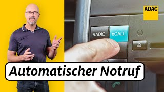 eCall So funktioniert das automatische Notrufsystem im Auto  ADAC  Recht Logisch [upl. by Uy]