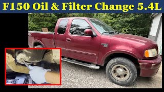 Ford F150 Oil amp Filter Change 54L V8 1997  2004 Easy DIY Job [upl. by Backer]