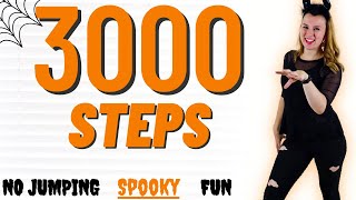 3000 SPOOKY STEPS  At Home NO Jumping Walking Workout  Halloween Edition [upl. by Kosel]