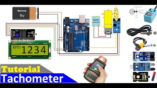 How to Make Tachometer using Arduino  RPM Meter with PNP and NPN Sensor [upl. by Tierza151]