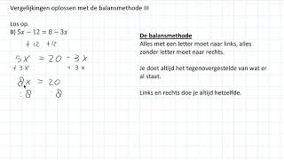 Vergelijkingen oplossen met de balansmethode deel III 2 HAVOVWO amp 2 VWO [upl. by Shwalb]