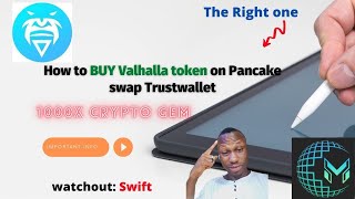 How to buy Velhalla coin on pancake swap swapping velhalla scar on trustwallet tutorial [upl. by Akimet58]