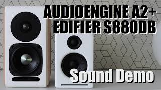 Edifier S880DB vs Audioengine A2  Sound Demo w Bass Test [upl. by Eelsha]