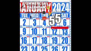 COMMERCIAL CALENDAR 2024 [upl. by Eltsyek]