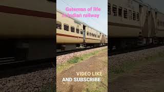 life of gateman🧑‍✈️ in Indian railway youtube shortvideo train indianrailwaysinformation [upl. by Schwab]