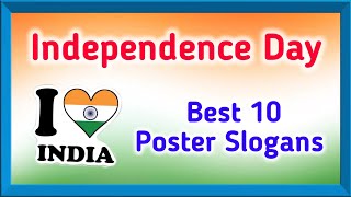 Independence day slogans in english Independence day poster slogans Indian Independence day 2023 [upl. by Keeryt716]