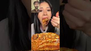 Lasagna enjoy food eatandenjoy mukbang eatnenjoy fastfoodchain [upl. by Elfont]